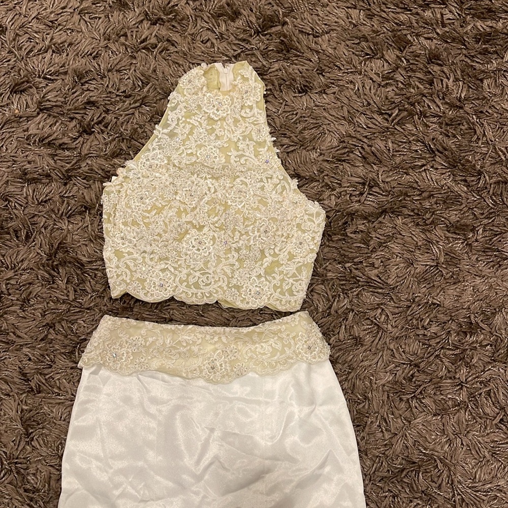 Landa Set  Size 4  Silk Long Evening Wedding Gown Vintage - Picture 3 of 17